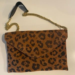 J. Crew Cheetah Envelope Shoulder Bag